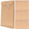 Embalagem para presente 10 unidades Pasta de papel kraft Pastas Envelope Fecho de cordão Envelopes Organizador de arquivos Bolsa para documentos Suporte para escritório