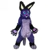 Holiday Purple Rbbit Fox Mascot Costumes Cartoon Fancy Suit For Adult Animal Theme Mascotte Carnival Costume Halloween Fancy Dress