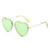 Sunglasses Zilead Luxury Love Heart Women Men Fashion INS Metal Rimless Sun Eyeglasses UV400 Shading Outdoor Driving