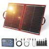 Batteries Dokio 18V 80W 100W Solar Panel Kit Foldble Portable Cell For BoatsOutdoor Camping Charge 12V 230715