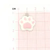 100 pçs Cute Pink Cat Garra Resin Charms DIY Cartoon Animal Brinco Pet Gargantilha Pingentes Jóias Acessório Fazendo 20x22mm