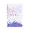 Anteckningar Anmärkningar 1st Random Kawaii Stationery Cartoon Rainbow Gradient Oil Målning Serie Portable Student Coil Book A5 Notebook Grils Gifts X0715