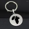 Porte-clés belle femme porte-clés afrique carte disque bijoux pour hommes et femmes goutte YP7364