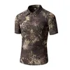 Polos para hombre, Polo de camuflaje, ropa para hombre, moda al aire libre, informal, manga corta, verano, calle, deporte de gran tamaño, camisetas militares, Tops