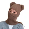 Fashion Face Masks Neck Gaiter Elastic Balaclava Neck Guard Hat Multi Color Knit Hats for Adult Kids Keep Ear Warm Hats Fluffy Cold Weather Supplies Dropship 230717