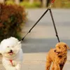 Dog Collars Pet Walking Lead Bungee Coupler Leashes Double Chain Elastic Dogs Leash Splitter Tow Belt Chest Strap