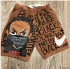 Summer Mens Shorts Designer Sport Drawstring Pants Cartoon Tryckt Sweatpants Trend New Cotton Capris Casual Plus Size Clothing