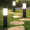 Stainless Steel Outdoor Garden Post Lawn Lamp Door Landscape Fence Pillar Light Villa Passage Walkway Bollards