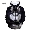 Męskie z kapturem 2023 Fashion Funny Dog 3D Printed Hoodie Hoodie Shepherd Sport dla mężczyzn i kobiet