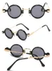 Solglasögon zfycol vintage runda små solglasögon för män lyxdesigner spegel kvinnor högkvalitativa gotiska nyanser kvinnliga 230717