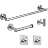 Bath Accessory Set Stainless Steel Bathroom Hardware Mirror Chrome Polished Towel Rack Bar Hook Tissue Paper Holder Accessories