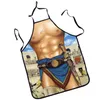 Man Women Sexy Aprons Dinner Party Cooking Apron Adult Cuisine Apron 1 Pcs Creative 3D Funny Apron Super Hero Kitchen Apron L230620