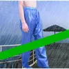 Men's Pants Clear Blue Man Transparent PVC Trousers Waterproof Loosen Easy Drop Off 230715