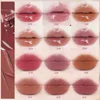 Läppglans 1 st persika rosa spegelglasyr dubbel huvudvattenljus ton vattentät matt flytande läppstift makeup kosmetika