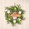 Guirlande de verdure de guirlande de roses artificielles rondes de 45,72 cm de fleurs décoratives pour la décoration d'intérieur de festival