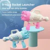 Sand Play Water Fun Mini Small Rocket Bubble Machine Stall Wholesale Gatling Gun Blowing Childrens Day Gift Toy 230617