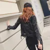 Women's Jackets Autumn Jeans Jacket Women Tassel Frayed Lapel Denim Lady Slim Single Breasted Solid Black Casual Fashion Female Coat