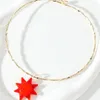 Pendant Necklaces 1 Piece Glass Sun Flower Charm Cuff Choker Necklace For Women