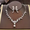 Wedding Jewelry Sets Tiara Necklace Earrings Simulated Pearl Hair Bridal Birthday Party Accessories Fashion Crown Women Gifts 230717