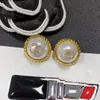 Designer Ccity Stud for Women Luxury Earring Retro Hoop Jewelry Pearl Gifts Vintage Charm SH3