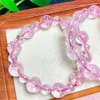 Strand Natural Clear Quartz Lotus Bracelet Charm Crystal Fashion Women And Men Yoga Healing Jewelry Gift 12mm