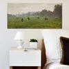 Högkvalitativ Claude Monet Oil Målning Reproduktion Green Park i London Handgjorda Canvas Art Landscape Home Decor för sovrum