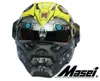 Motorcycle Helmets Black Grey Red Yellow MASEI 610 Helmet Flip Up Casque Vintage Full Face Iron Men