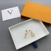 brand jewelry Classic Gold Earrings Luxury Designer Stud For Women Asymmetric Simplicity 2023 Letter Plant Accessories Ear Studs Jewelry 2305224BF