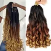 French Curl Braiding Hair 24 Inch Pre Stretched Bouncy Braiding Hair 75g/pcs Loose Wave Braiding Hair With Curly Ends Braids Crochet Hair Extensions LS04