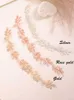 Braut-Kopfschmuck, Blatt-Stirnband, Roségold, Silber, Perlenblumen, Kopfschmuck, eleganter Haarschmuck für die zukünftige Braut, Hochzeit, L230704