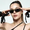 نظارة شمسية وردية Cyber ​​Streetwear Y2K Party Rave 2023 العلامة التجارية المستقبلية Steampunk Goggles Laides Sexy Festival UV400