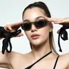 Lunettes de soleil Rose Cyber Streetwear Y2k Party Rave 2023 Marque Futuriste Lunettes Steampunk Laides Sexy Festival Uv400