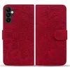 Custodie a portafoglio in pelle PU per Samsung S23 FE Galaxy A24 4G A25 5G Xiaomi Red NOTE12S NOTE 12S 4G 2023 Imprint Flower ID Card Slot Lace Holder Flip Cover Kickstand Pouch