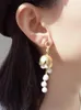 Dangle Earrings Design French Silver Color Gold Matte Metal Beaded Bell Orchid For Women Travel Jewelry Gift