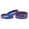 Håll America Great Silicone Armband Party Favor Trump 2024 Armband Presidentval Present Arvband5451716