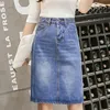 Rokken faldas mujer moda Vrouwen Zomer Rokken Saias Plus Size Casual Jeans Rok Dames Denim Potlood Rokken Femininas S-4XL 230715