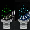 Relógios de pulso San Martin Men Diver Watch Mens Automatic Watches Water Ghost Sapphire 200M À prova d'água Luminous Ceramic Bezel NH35 Rivet Strap