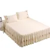 Gonna da letto Copriletto stile 45 cm Volant Pizzo Ricamo squisito Antiscivolo Princess Cover 1.5 / 1.8 / 2 M Polvere