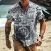 Camicie casual da uomo hawaiano per uomo Stampa di navigazione 3d Vacanza al mare Manica corta Estate Top oversize T Camicetta maschile 5xl Camisa