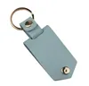 10pcs Bag Parts Sublimation Blank Aluminum Alloy Car Key Ring Heat Transfer DIY Decorative Pendant