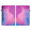 S9 Aquarell Ölfarbe Tinte Malerei PU Ledertaschen für Samsung Galaxy Tab S9 11 Zoll S9+ 12,4 Zoll Mode Brieftasche ID Kartensteckplatz Halter Flip Cover Rüttelfeste Buchtasche