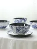 Bowls Chinese Blue And White Large Bowl Salad Japanese Style Ramen Household Rice Noodles Soup
