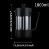 1 пункт французского прессы Кофеварка Clear French Coffee Press Prempatepate Portable French Coffee Pres