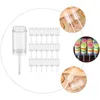 Kaseler 40 PCS Plastik Konteynerler Kek Push Pops Conters Kapakları Yuvarlak Stand Partisi Cupcake Sınıfı PP Push-Up CakePop