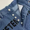 Jeans masculins vetets brodered jeans lâches bleu hétér