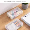 Pencil Case Transparent Clear Pencils Box Large Capacity Tight Supplies Organizer Office School Student Staff Yellow