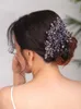 Coiffe bohème bleu noir violet couvre-chef belles femmes peigne à cheveux cristal bijoux de cheveux mariage accessoires de cheveux de mariée L230704