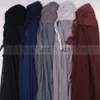 Hijabs Muslim Women Chiffon Hijab With Cap Bonnet Instant Chiffon Hijabs Pinless Shawl Head Scarf Underscarf Caps Cover Headwrap 230717