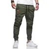 Mens Cargo Pants Cargo Trousers Joggers Trousers Casual Pants Drawstring Elastic Waist Elastic Cuff Plain Sports Outdoor Running Cotton Blend Streetwear Workout