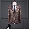 Ternos masculinos Rsfocus Floral Jacquard Casamento Blazers Para Homens 2023 Alta Qualidade Outono Casual Blazer Masculino Roupas de Marca Roupas de Palco XZ144